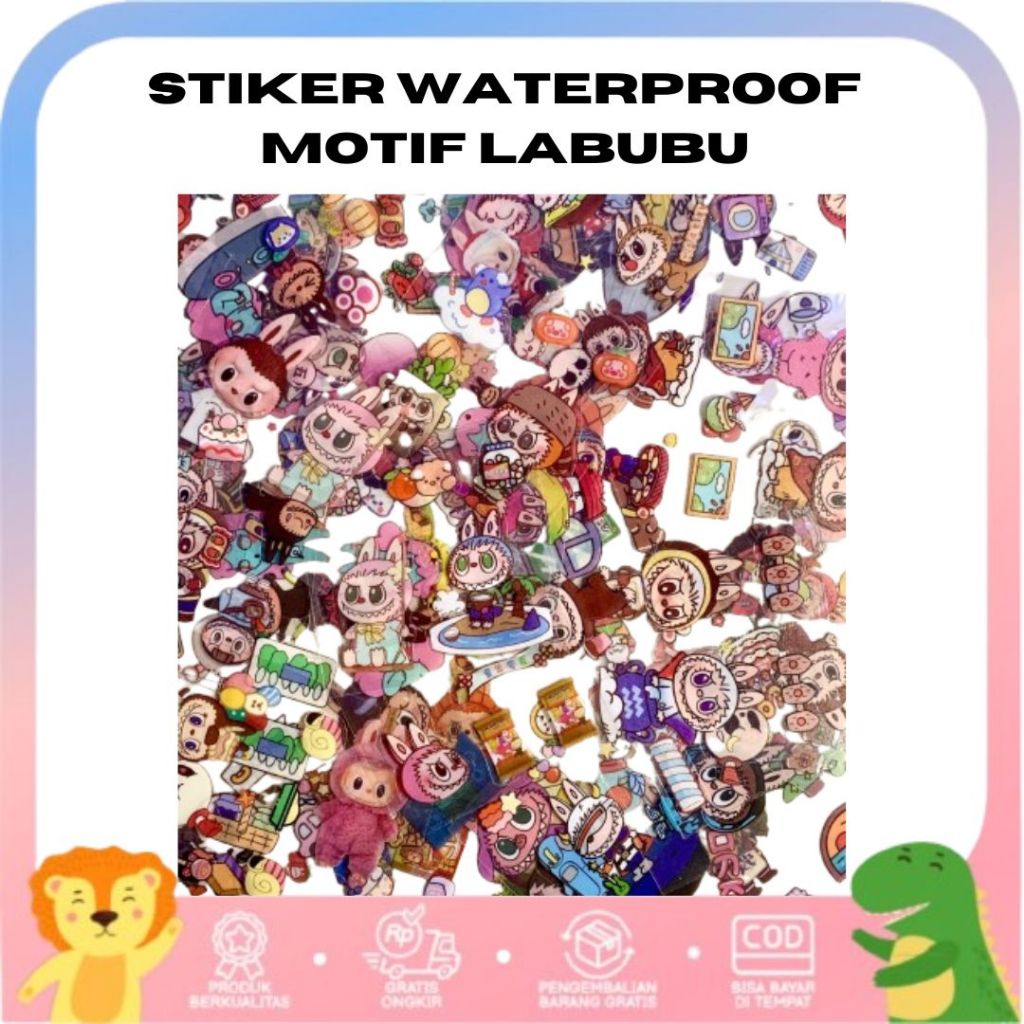 

STICKER NONO LABUBU [ECER] WATERPROOF / 1 LEMBAR STIKER