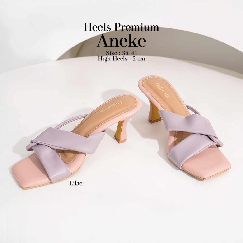 Deliwafa  - [Sandal Wanita] Heels Aneke