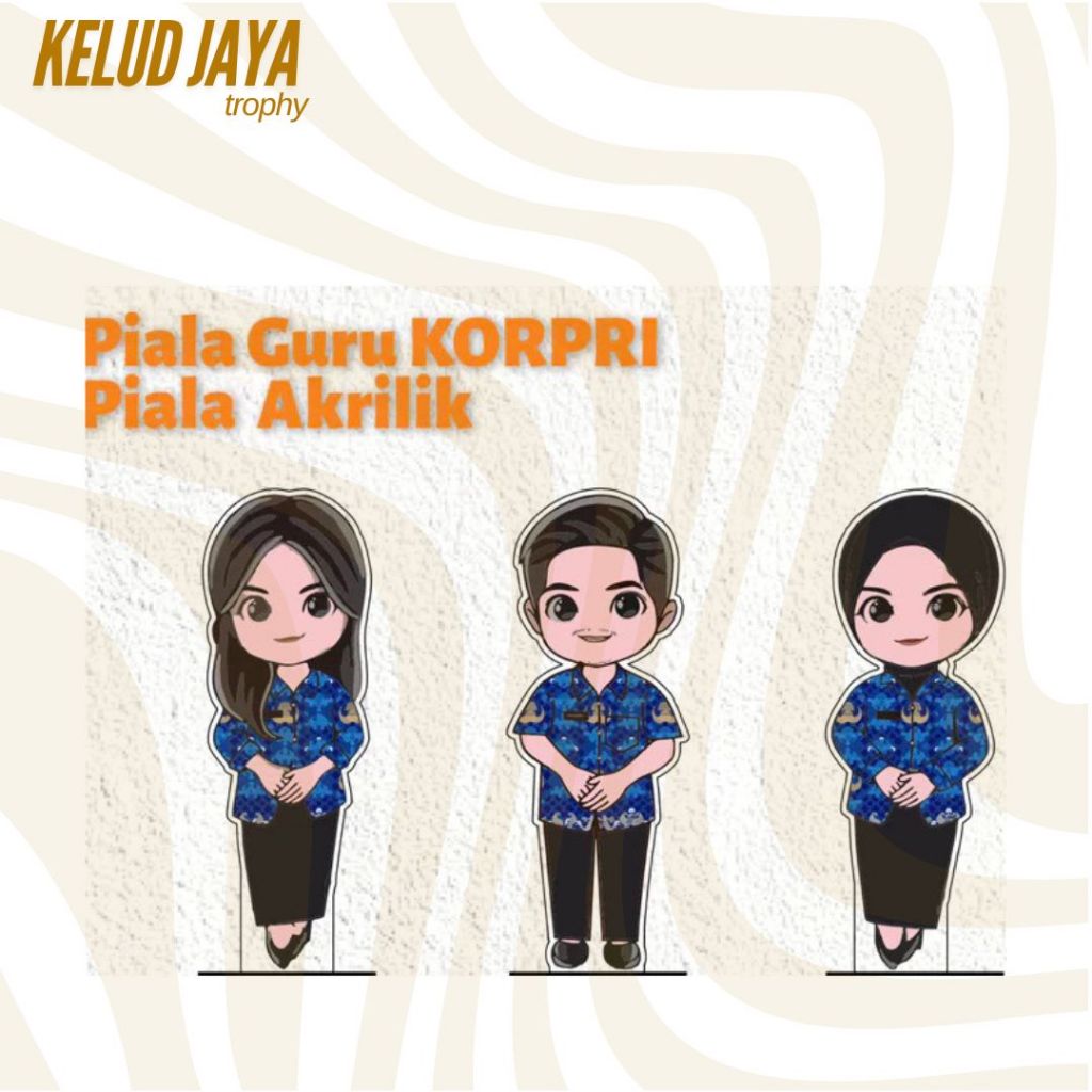 Piala Guru KORPRI Akrilik Custom Plakat Guru Korpri Akrilik
