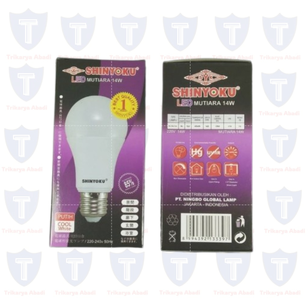 Shinyoku LED Mutiara 14 Watt 220V (putih)