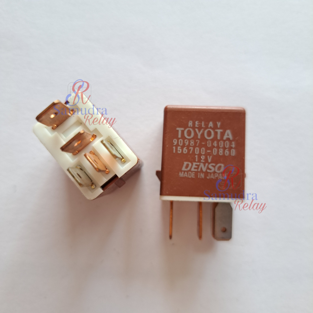Relay Toyota Coklat kaki 5 Relay Denso 90987-04004 (ASLI ORI)