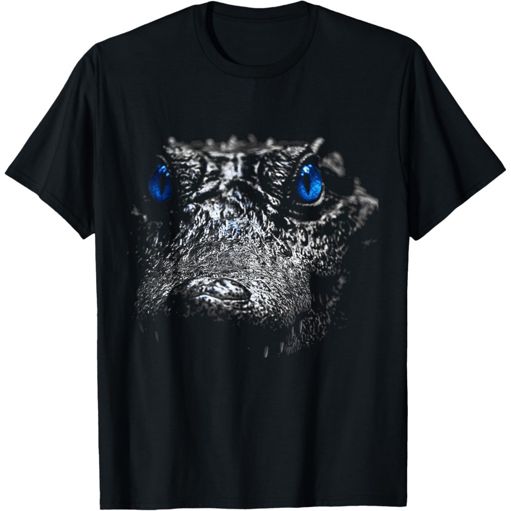 Motif Hewan Buaya Mata Biru Seni Buaya Kaos Buaya