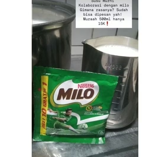 

susu murni milo kemasan botol 500ml instan/sameday