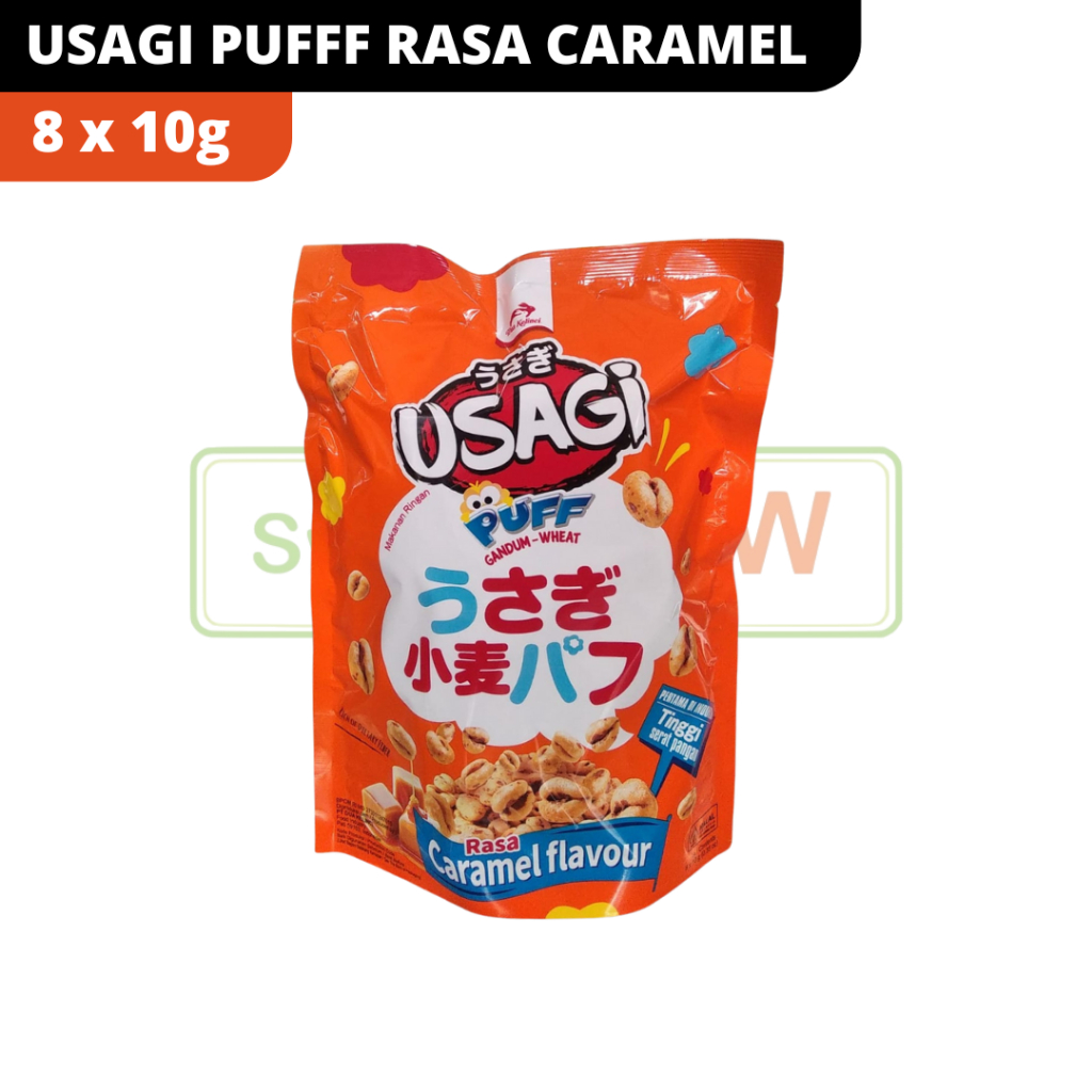 

USAGI PUFF SHARE PACK RASA CARAMEL 8x10g [80g] l GANDUM-WHEAT