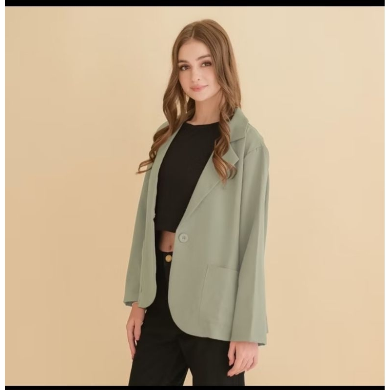 MSMO blazer hijau sage