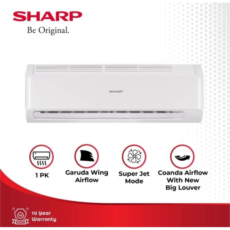 AC SHARP 1 PK AH-A9BEY AC SHARP 1PK AH-9BEY 1PK STANDARD NEW GARANSI RESMI
