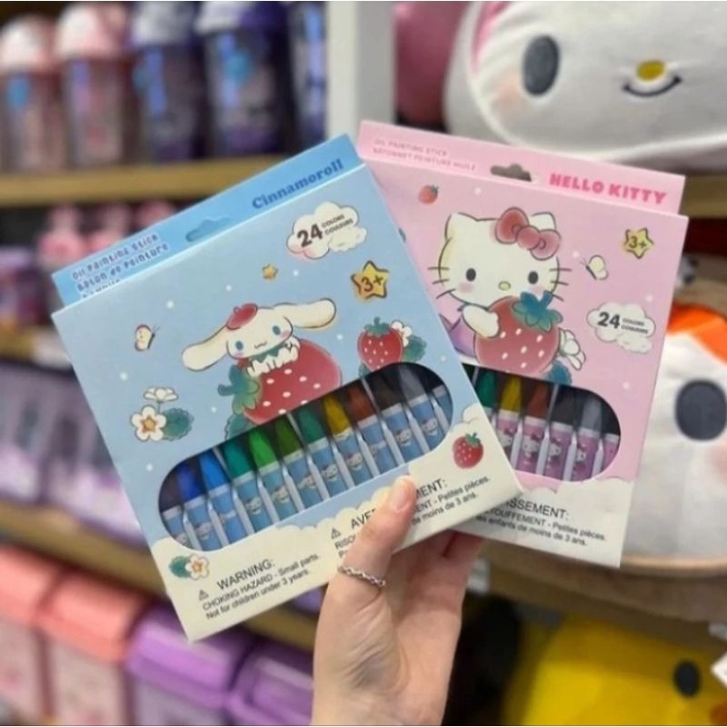 

Miniso Sanrio Characters Strawberry Collection Oil Painting Stick Set (A) 4551 and (B) PDQ