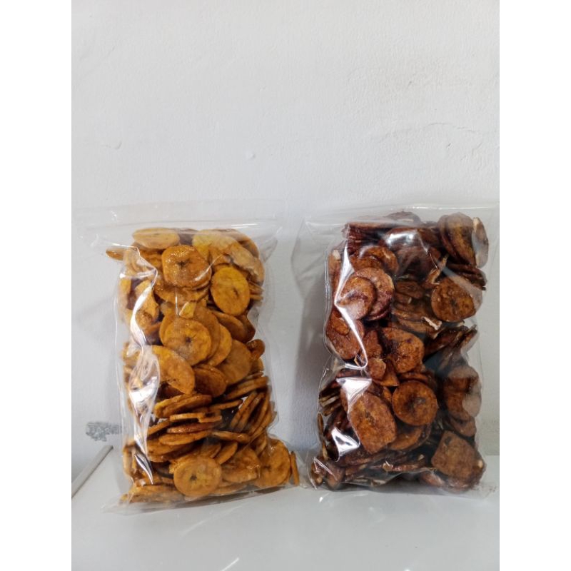 

pisang koin manis madu & coklat kemasan 500gram