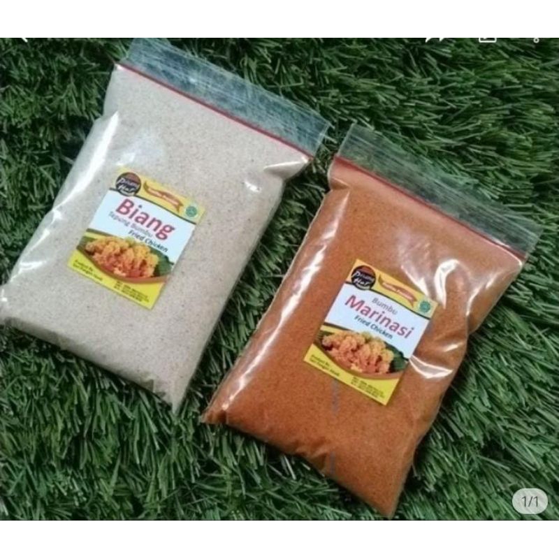 

paket biang tepung 100gr dan bumbu marinasi 100gr ayam goreng fried chicken