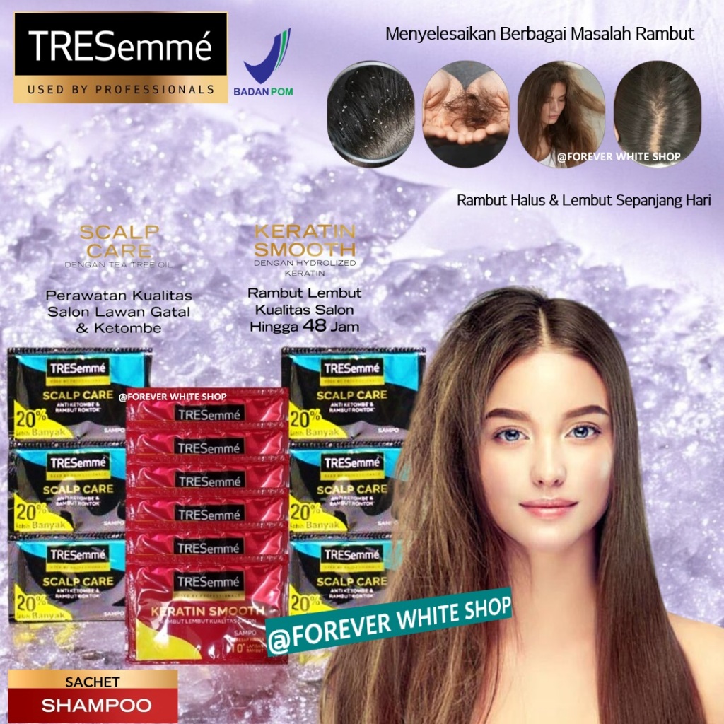 TERMURAH Shampoo Tresemme Keratin Smooth & Tresemme Scalp Care 9 ml FWS BPOM Shampoo Tresemme Rambut