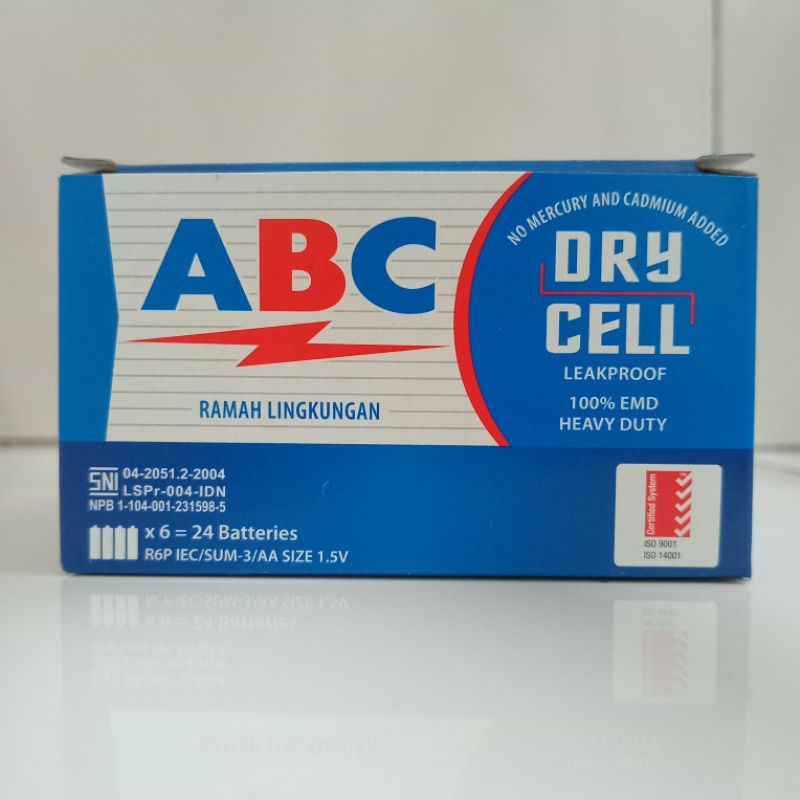 BATERAI ABC AA UKURAN SEDANG 1 BOX ISI 24 PCS/BATERAI JAM DINDING/BATERAI ABC AA UKURAN SEDANG