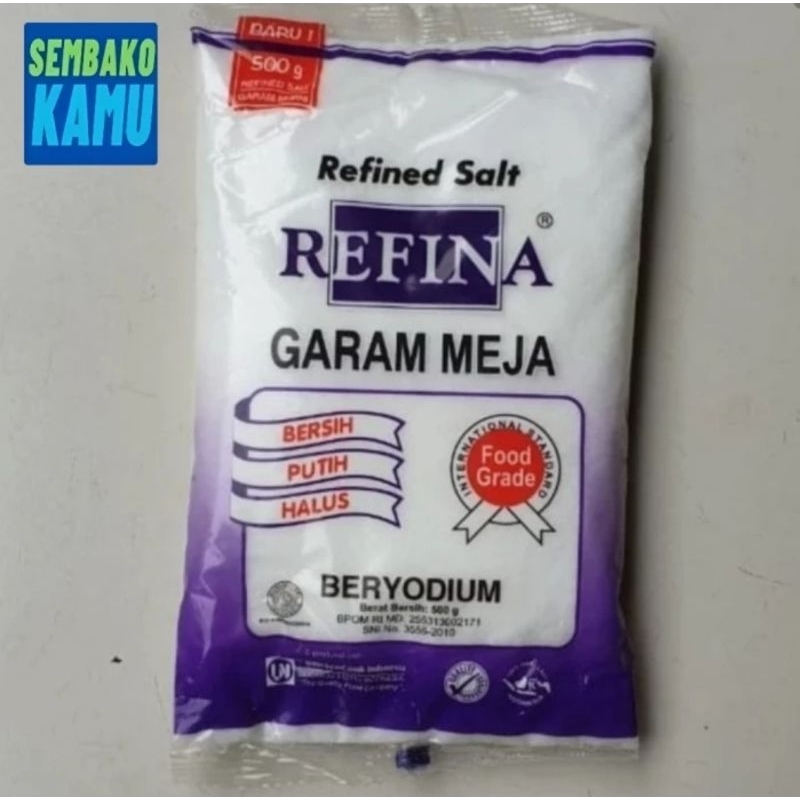 

Garam Refina 500 Gr - Garam Meja Refina 500gr