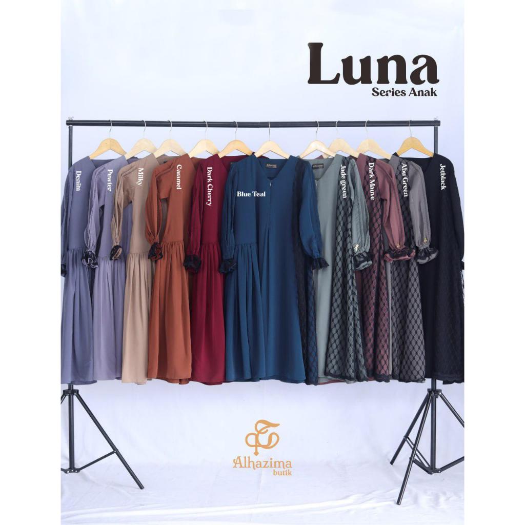 LUNA SERIES I SET ANAK GAMIS DAN KHIMAR By Alhazima Butik