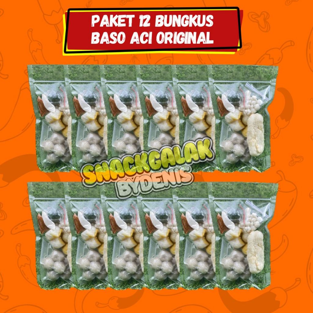 

Paket 12 Bungkus Baso Aci/ Baso Aci Pedas Nampol/ Harga Murah Paket 12 Bungkus Home Made Enak Lezat