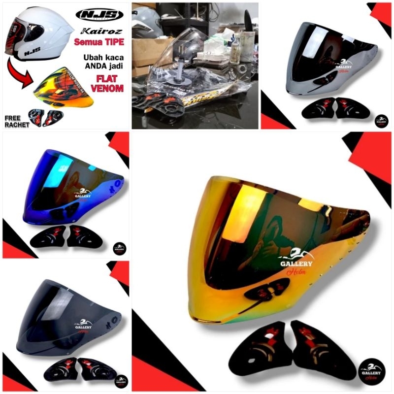 Flat visor njs kairoz venom open pnp njs kairoz rachet pnp