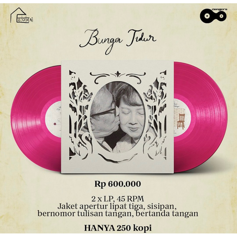 VINYL NADIN AMIZAH BUNGA TIDUR VERSION SEALED ORIGINAL