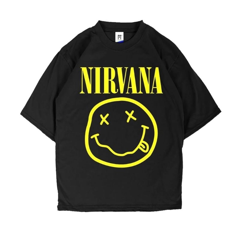 Kaos Nirvana Hitam Smile
