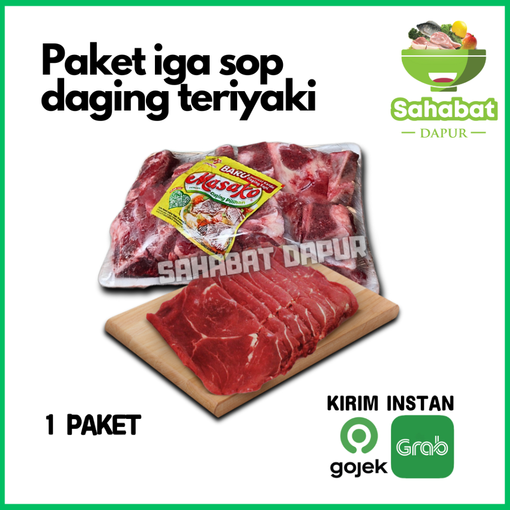 

Paket Iga Sop + Daging Slice Teriyaki