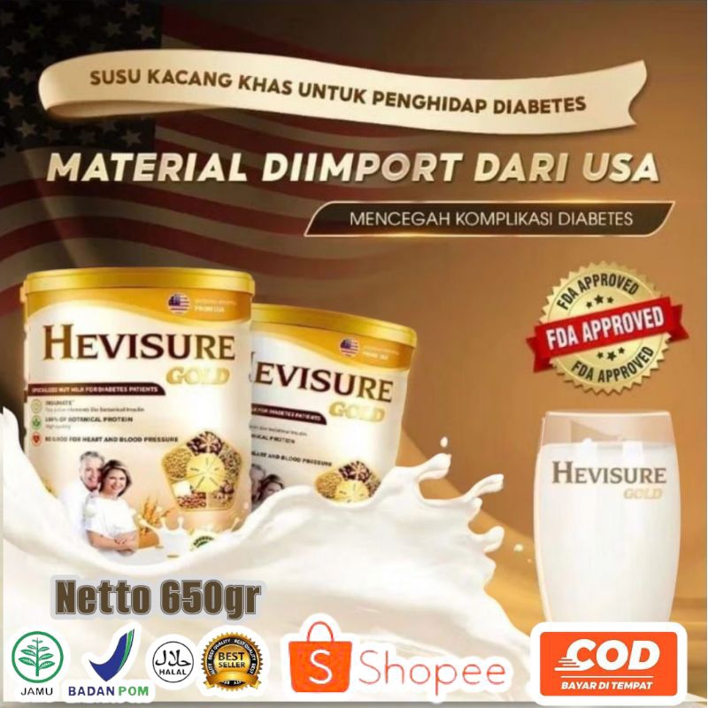 

HEVYSURE GOLD SUSU ORIGINAL 2 KALENG 650Gram PROMO - SUSU Mengatasi DIABETES Insulin Kencing Manis