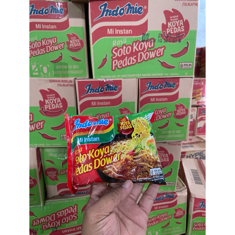 

Indomie soto koya pedas dower murah