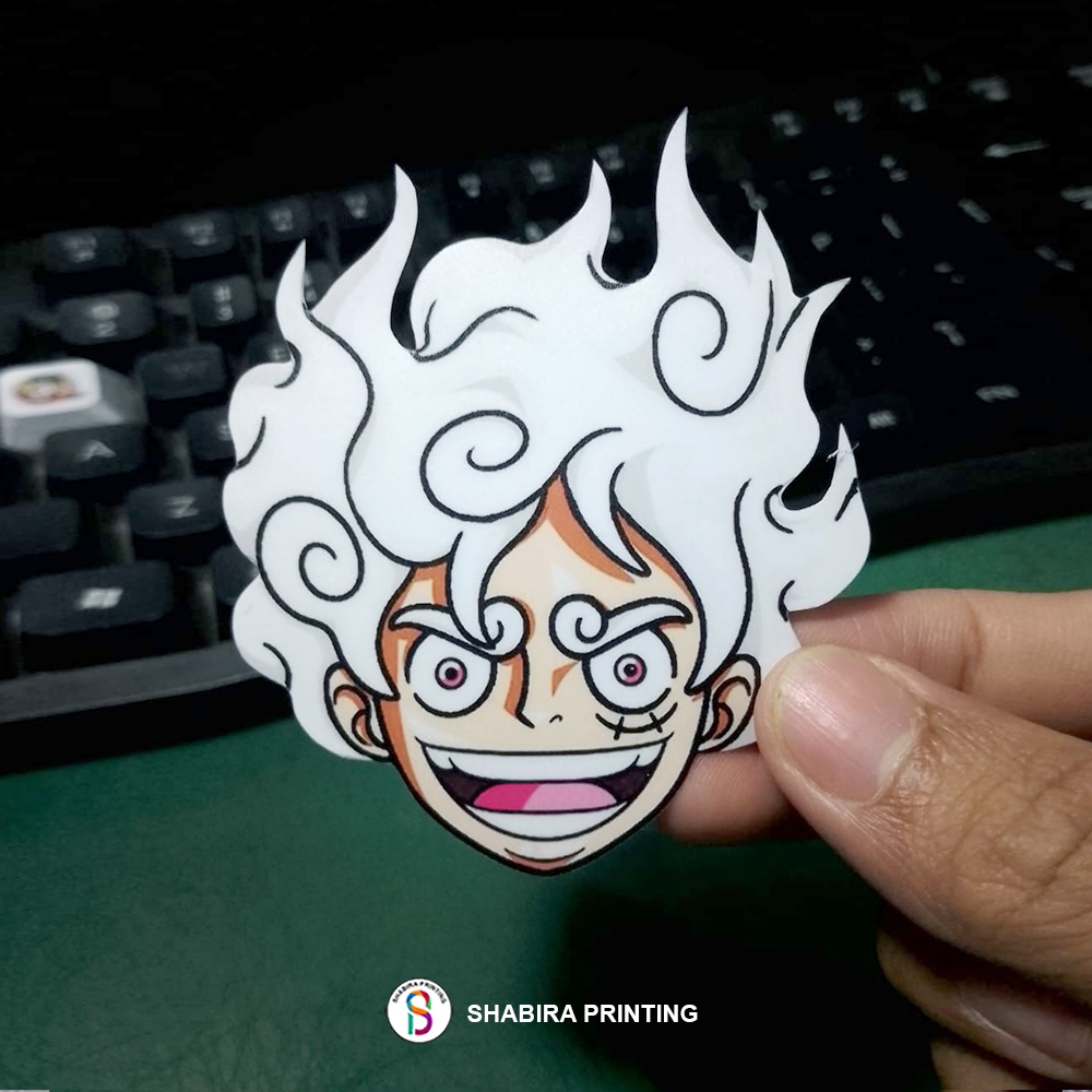 

Stiker Luffy Gear 5 Sun God Nika Bahan Vinil Tahan Air Waterproof