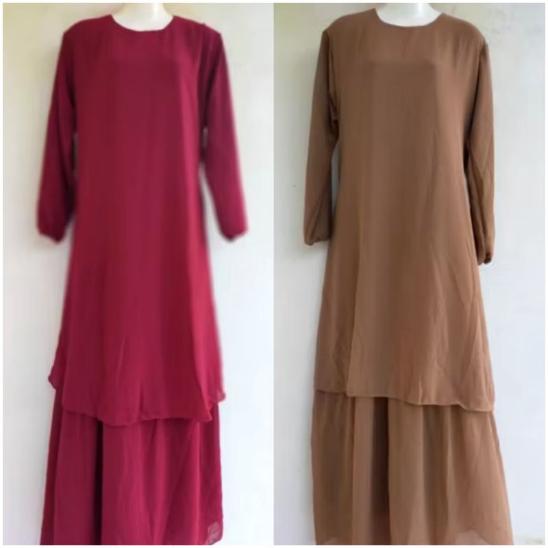 Gamis Ceruty Malaysia Melayu Polos