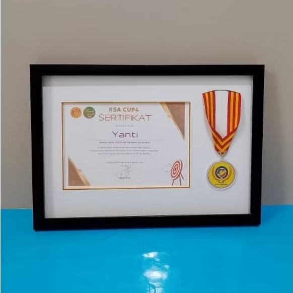 BINGKAI FRAME SERTIFIKAT A4 PLUS MEDALI