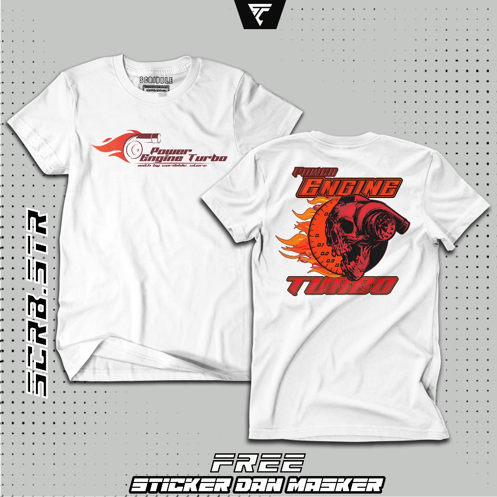 Kaos Power Engine Turbo | Kaos Diesel Power | Kaos Racing Pria | Tshirt Diesel