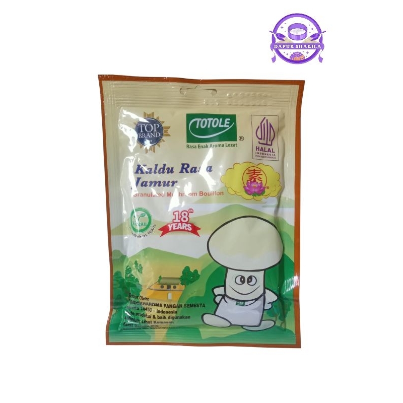 

Totole Kaldu Jamur 80 gram penyedap masakan rasa jamur