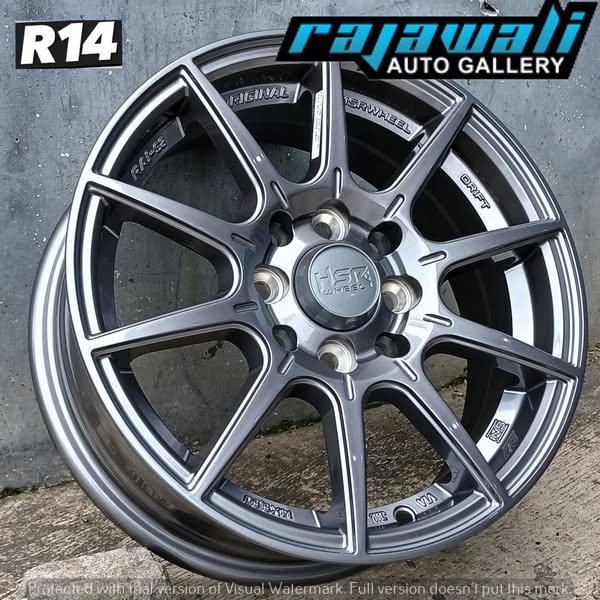 Velg r14 Hsr Buat Mobil Brio Agya Ayla Sigra Calya Dll Velg Racing Ring 14 Hsr Rai-s2 HSR ORIGINAL