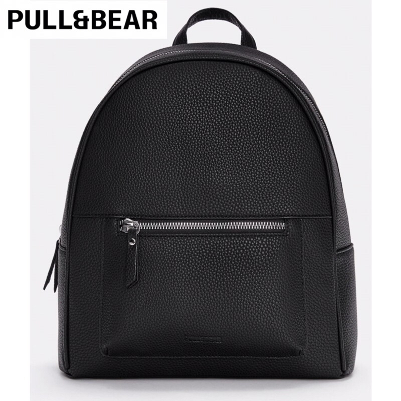 PULL&BEAR Basic Backpack Tas Ransel Wanita Pull And Bear Black