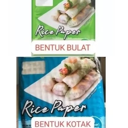 

Rice Paper Bulat dan Rice Paper Kotak 200gr / Rice Roll Spring 50lembar / Kulit Lumpia 500gr