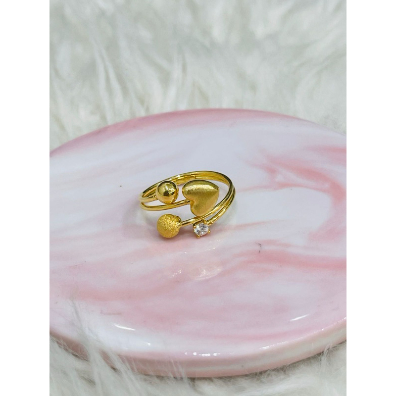 cincin love bola pasir polos silang uk 15 emas asli kadar 875