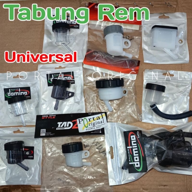 Tabung master rem universal macam-macam smoke bening lurus bengkok tempat minyak selang matic bebek