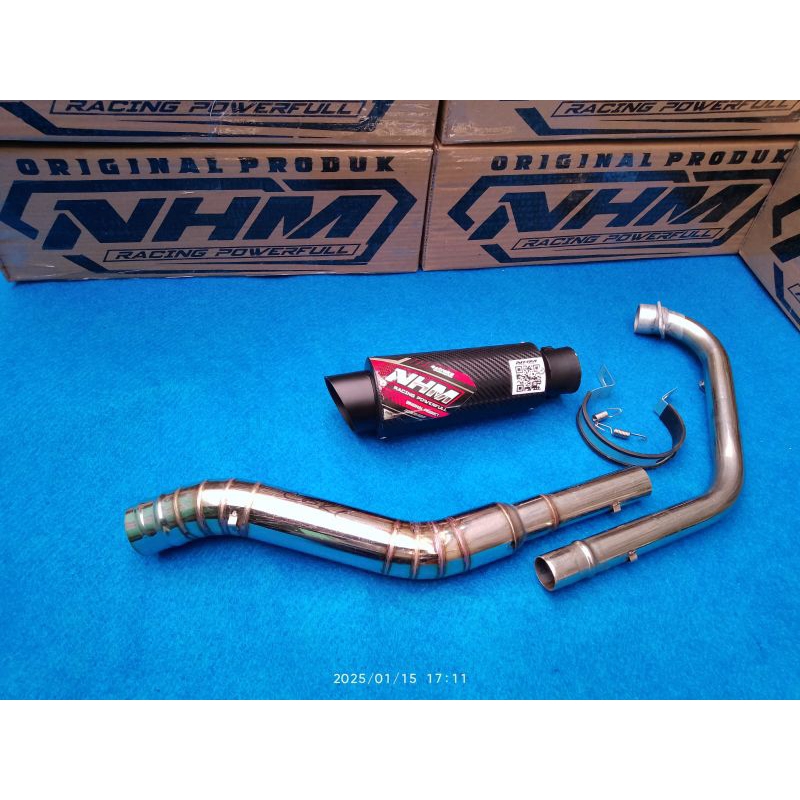 Knalpot Original NHM Racing Custom Proliner Leher Titan Pnp MX King Satria Fu Byson R15v2 Xabre Xsr 