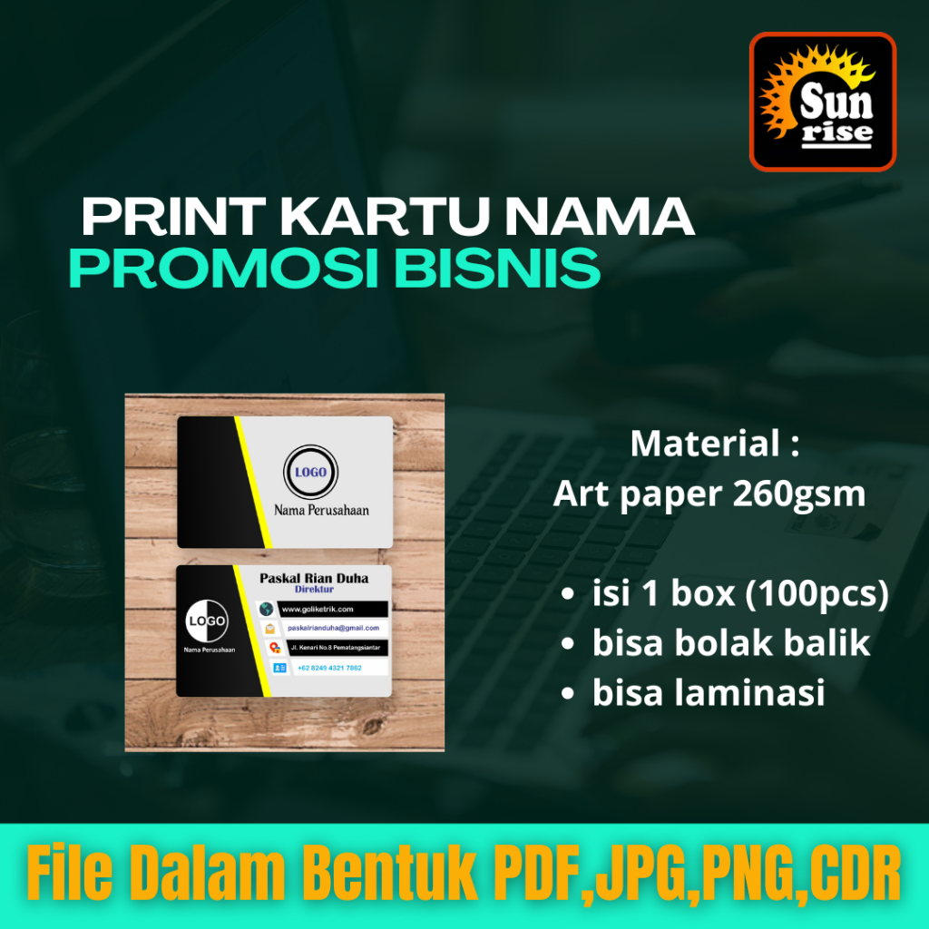 

Cetak Kartu Nama / Business Card / Kartu Nama 100 PCS