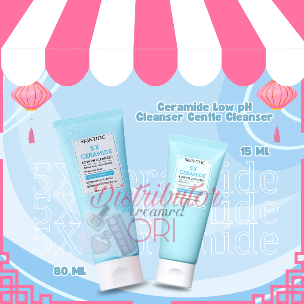 SKINTIFIC - 5X Ceramide Low pH Cleanser Gentle Cleanser For Sensitive Skin 80Ml 【BPOM