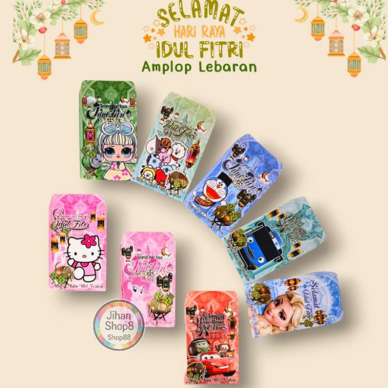 

Amplop lebaran angpau lebaran kartun serie H isi 100 lembar mix gambar