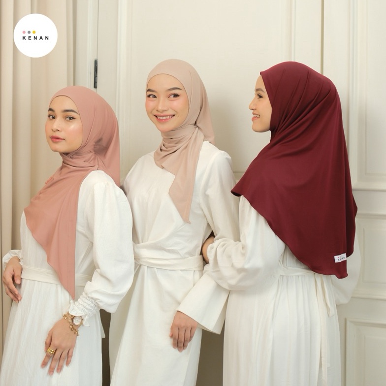 New KENAN  Segitiga Instan Daily tirany Size M Jersey Jilbab Muslim Kerudung Wanita