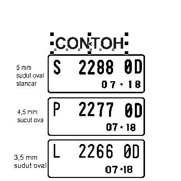 Stiker plat nomor motor