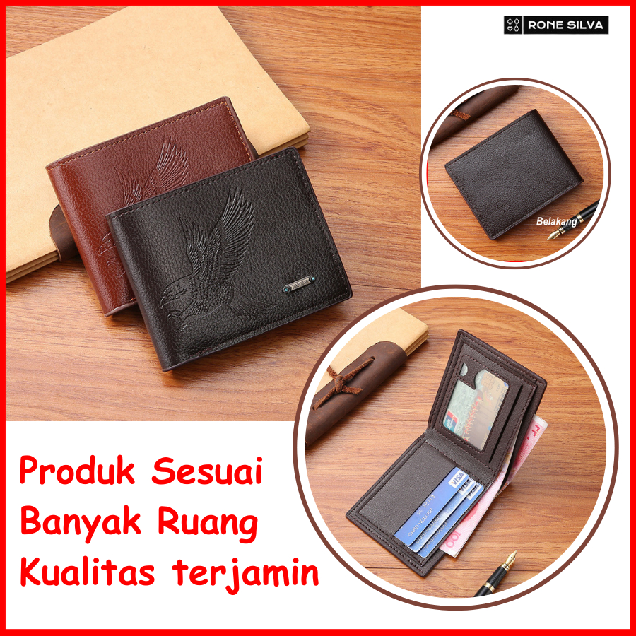 Dompet Pria Kulit Lipat Cowok Kecil Ori Laki2 Banyak Slot Atm Ktp Bapak Terbaru Simpel Genggam Premi