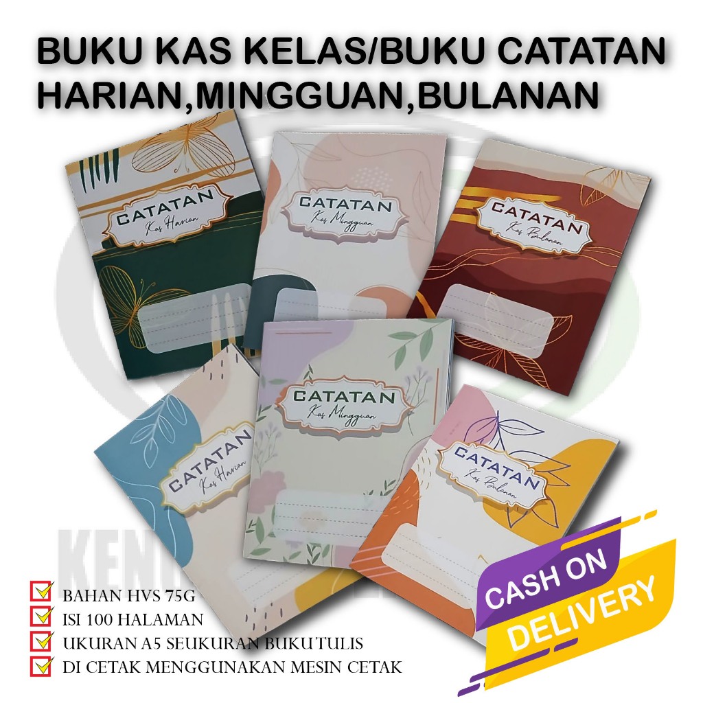 

BUKU KAS KELAS/BUKU KAS/BUKU CATATAN HARIAN/MINGGUAN/ BULANAN/BUKU CATATAN A5 READY STOK