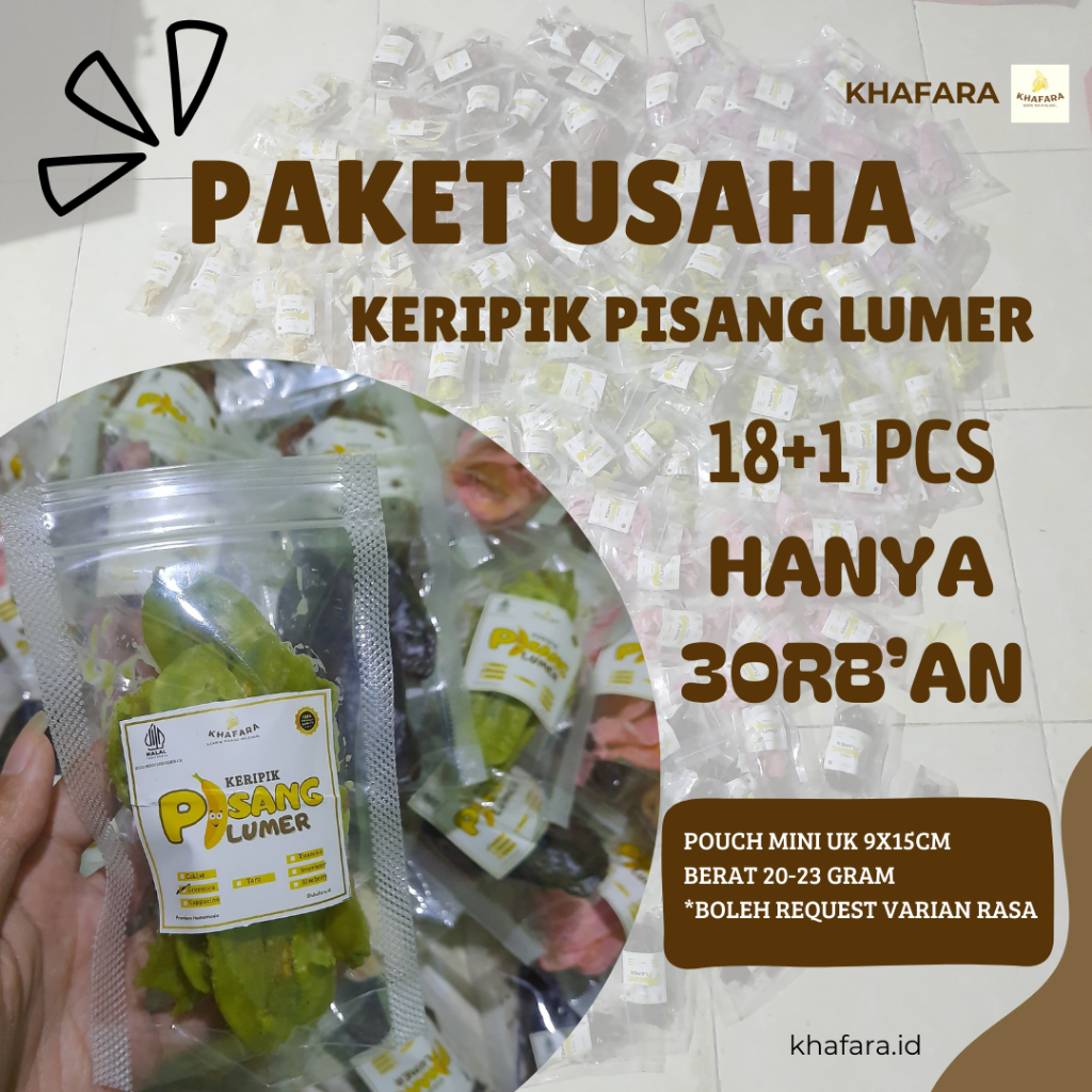 

Paket Usaha! Keripik pisang lumer 30rb'an dapat 18pcs + 1pcs Pouch Mini || BACA DESKRIPSI!