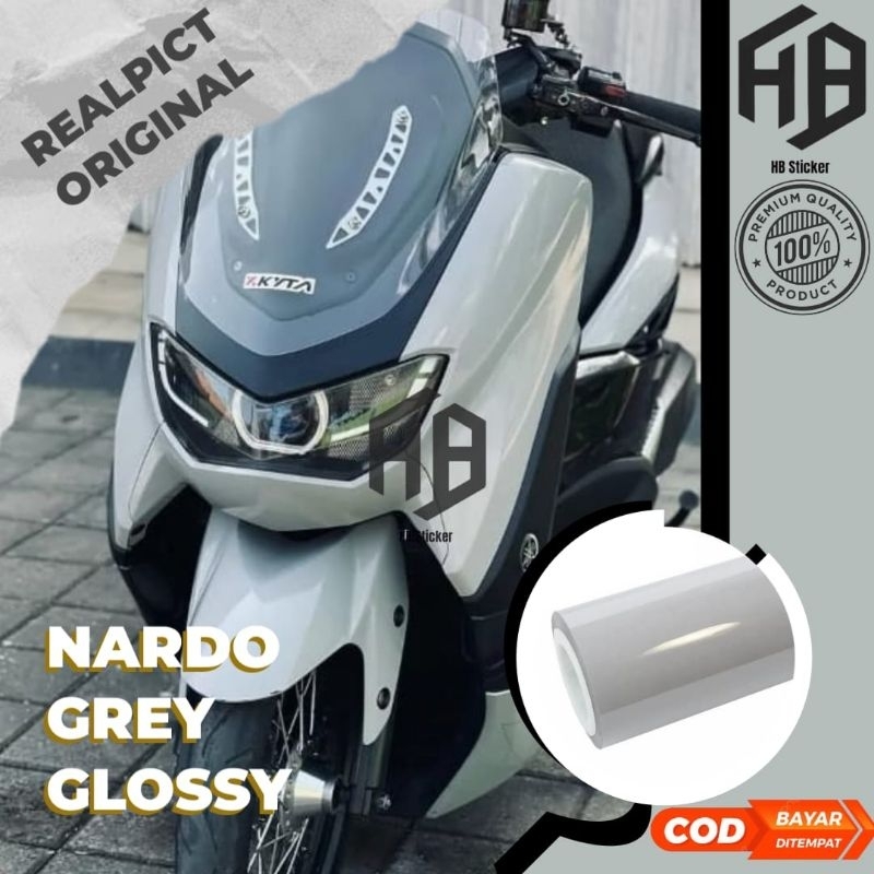 Sticker Skotlet Warna Abu Muda Glossy Untuk Motor dan Mobil Kualitas Premium
