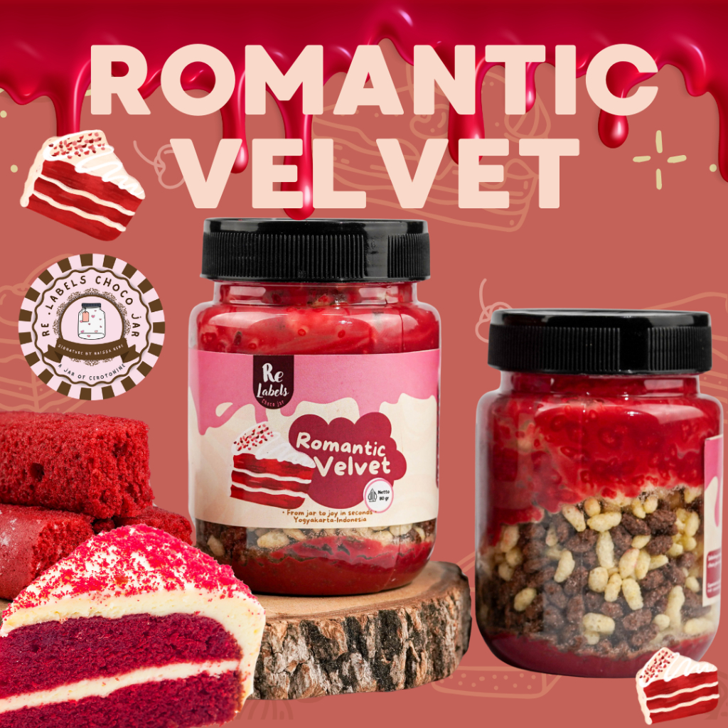 

Chocojar Romantic Velvet - Re.labels Coklat Lumer Crunchy Varian Red Velvet