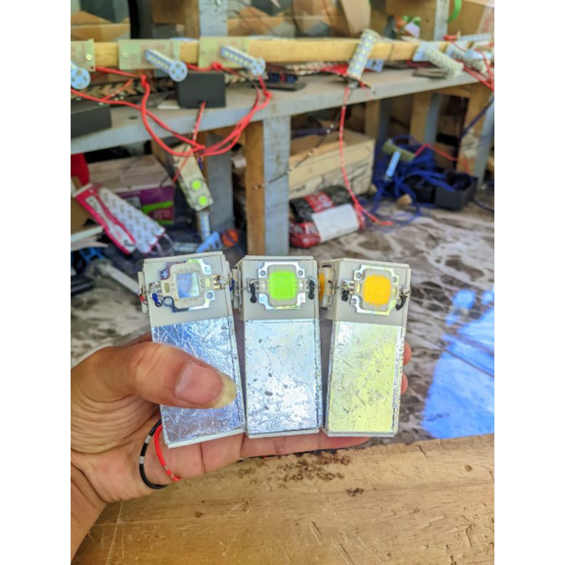 Lampu Rotary Rakitan Lampu Saja Tanpa Modul Menggunakan 4 LED Hpl 12/24 Volt