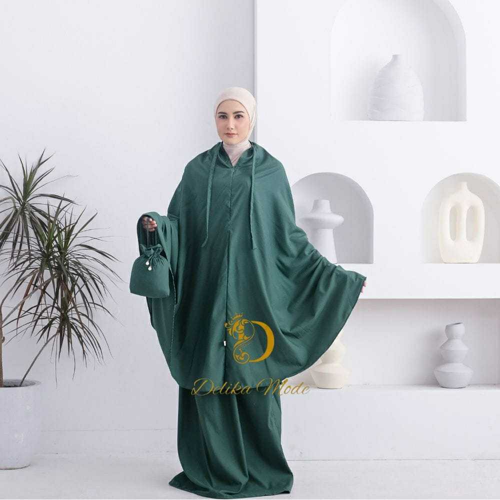 Mukena Dewasa Mukena Katun Polos Alana Series PremiumTr aveling Free Pouch