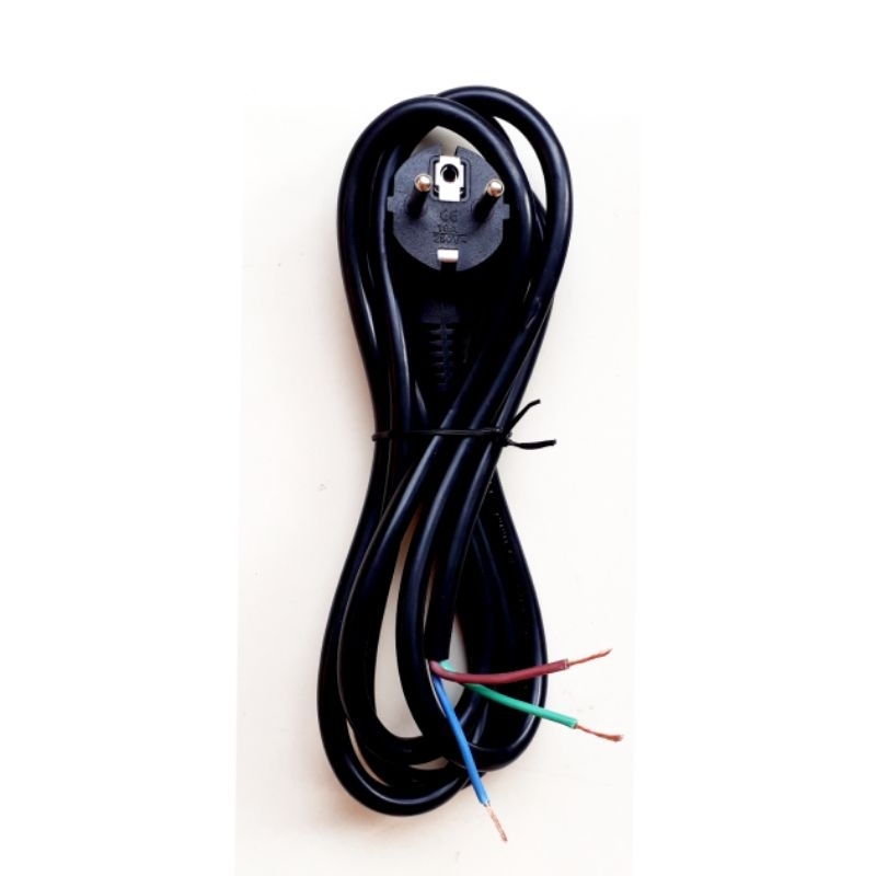 Kabel Ac power buntung arde 2m isi 3 Kabel ac buntung