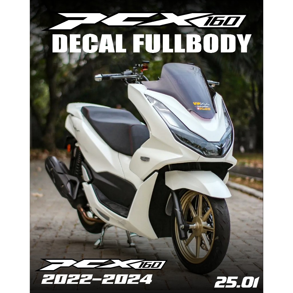 OD DECAL STICKER PCX 160 2022-2024 FULL BODY PCX TERBARU WARNA PUTIH MERAH HITAM PCX MODIFIKASI PCX 