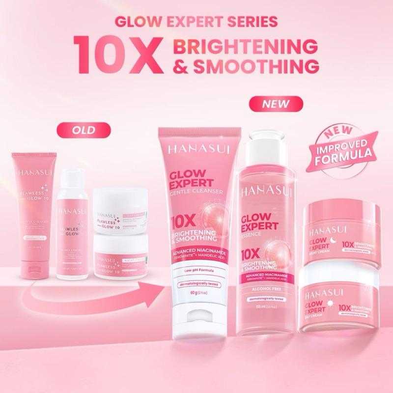 Paket Hanasui Day Cream & Night Cream + Serum Brightening